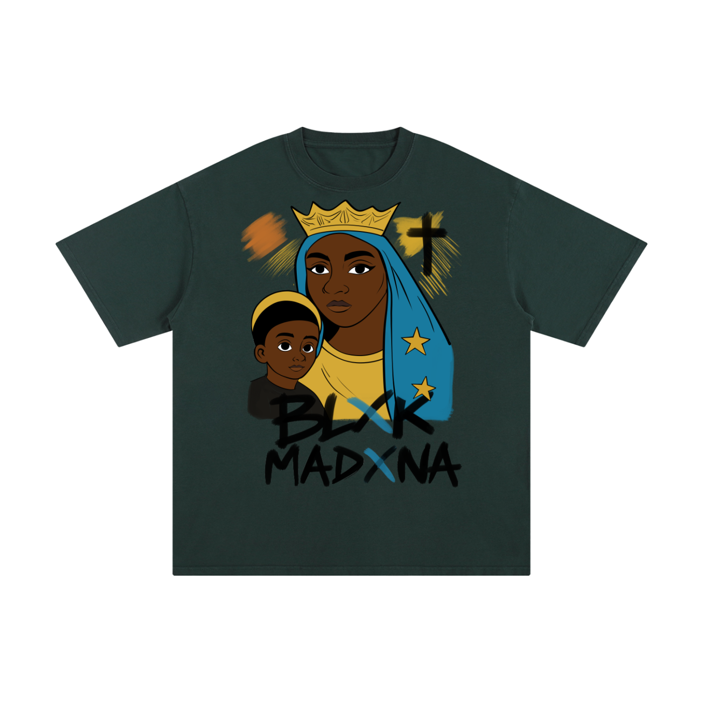 BLXK MADXNA - Graphic Christian Tee