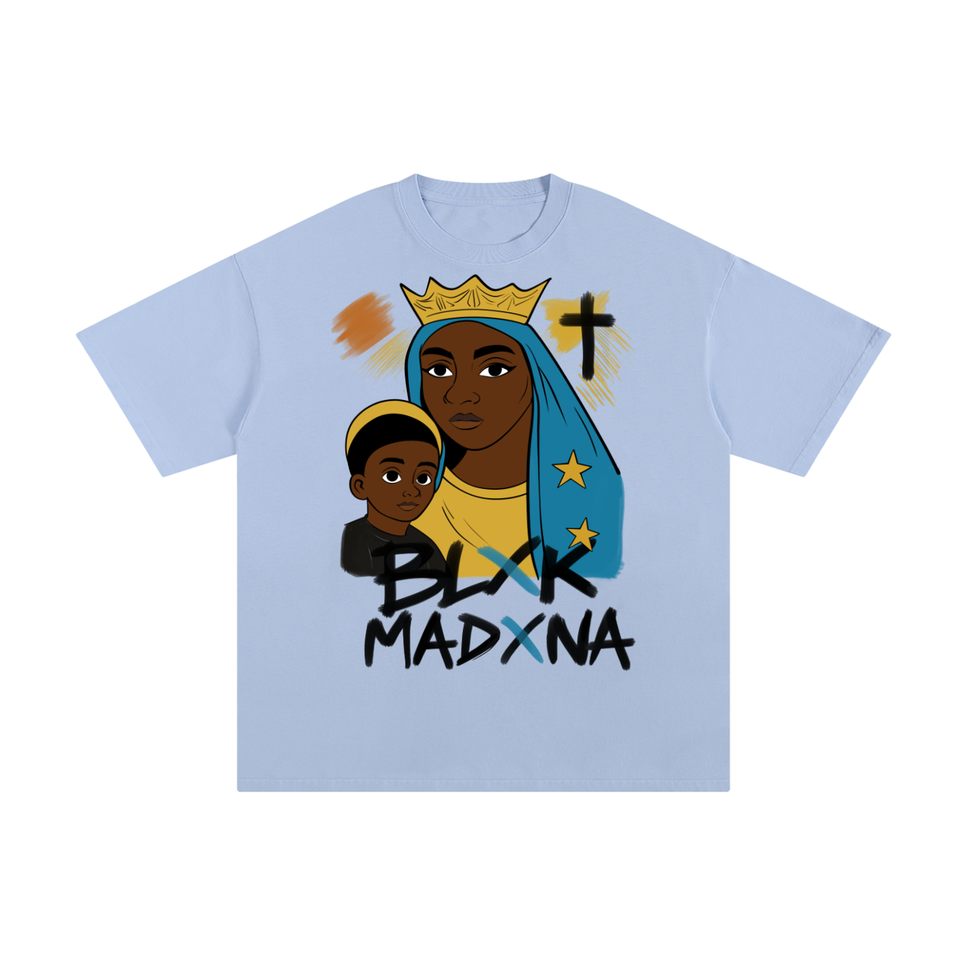 BLXK MADXNA - Graphic Christian Tee