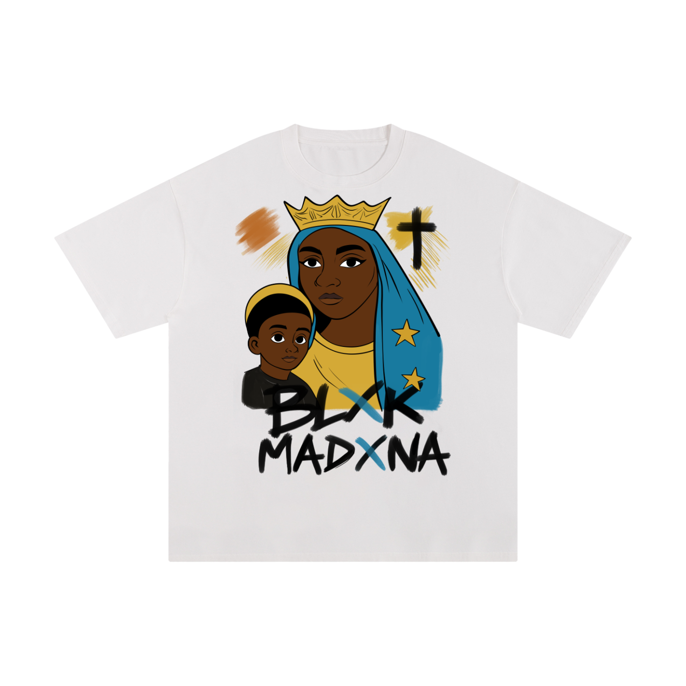 BLXK MADXNA - Graphic Christian Tee