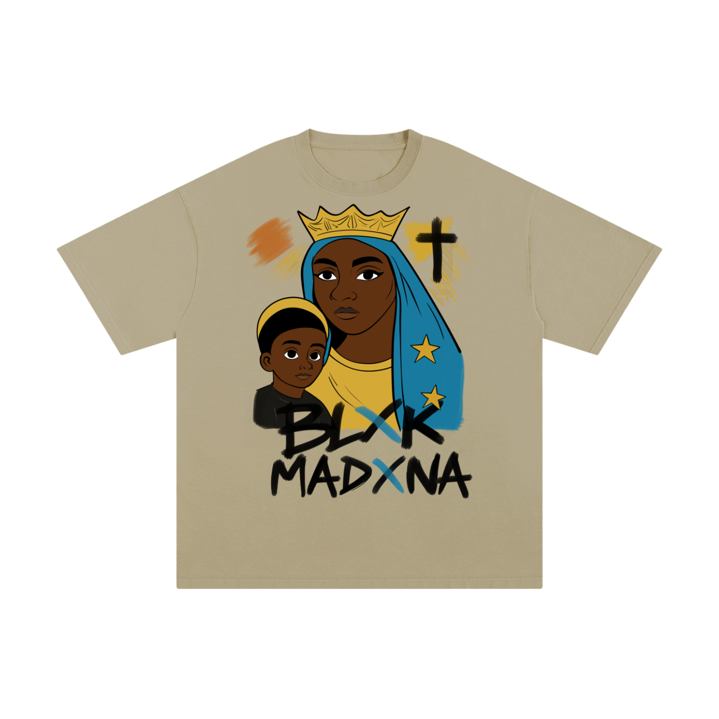 BLXK MADXNA - Graphic Christian Tee