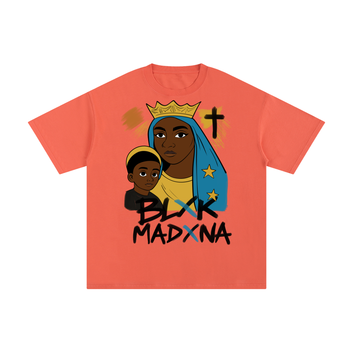 BLXK MADXNA - Graphic Christian Tee