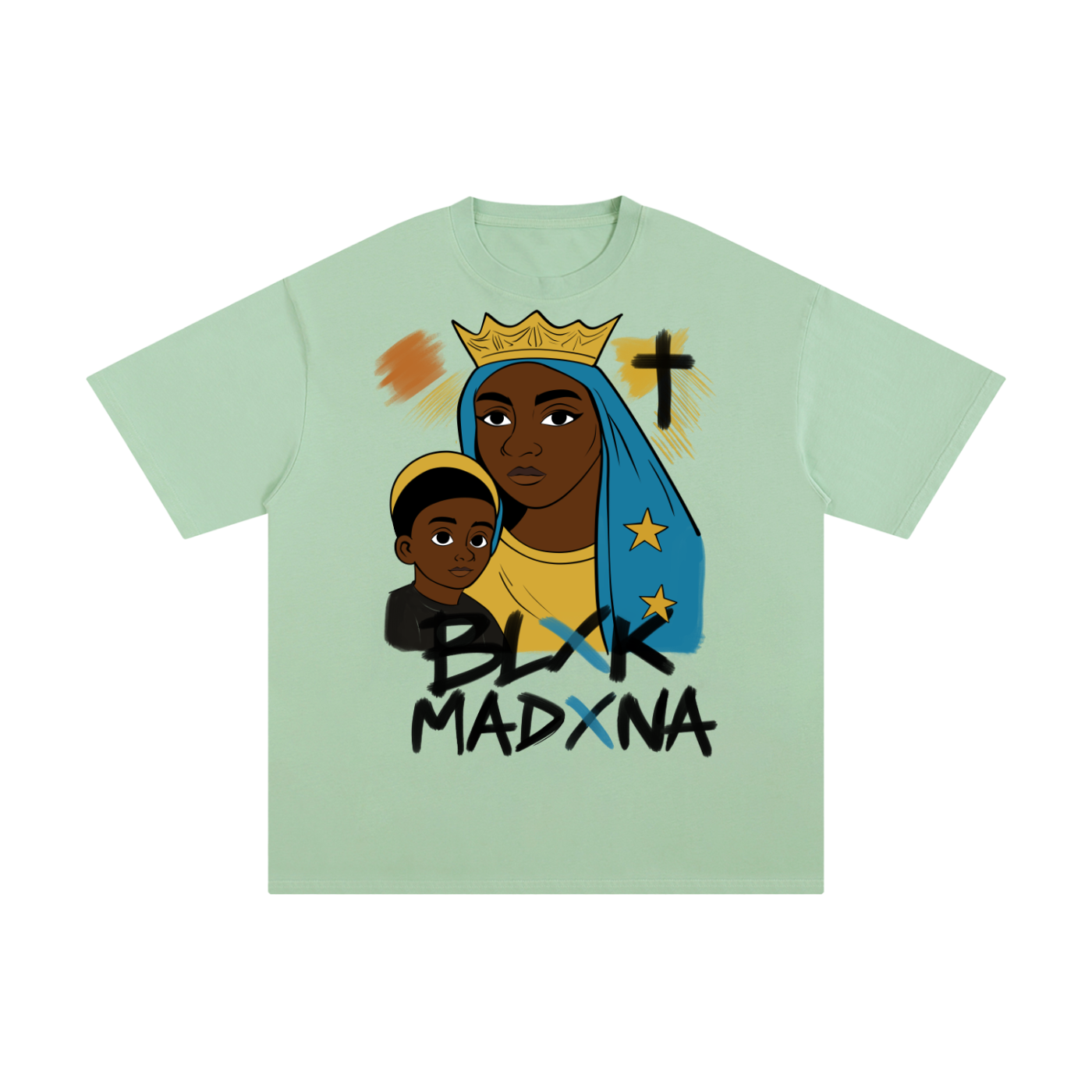 BLXK MADXNA - Graphic Christian Tee